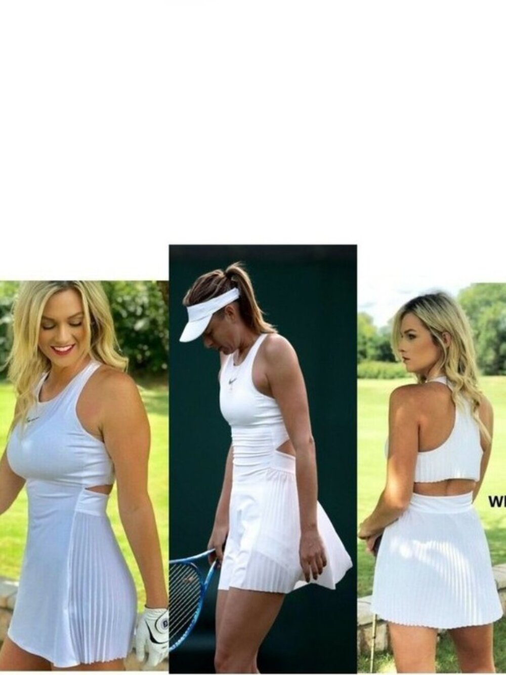 Nwt Nike Maria Sharapova White RARE FLIRTY Pleated Tennis Dress S Small WHITE